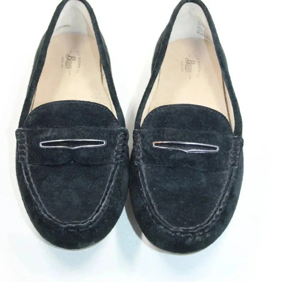 G.H. Bass & Co. Shoes - Bass Black Blair Penny Loafers Sz 7M Suede Slip On